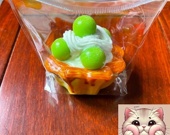 Grapes tart squishy Stress Reliever - Cute Kawaii Fidget Toy for Anxiety Relief - Soft Sensory Squeeze Toy /taba squishy