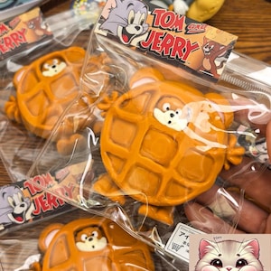 Waffle Jerry squishy Stress Reliever - Cute Kawaii Fidget Toy for Anxiety Relief - Soft Sensory Squeeze Toy /taba squishy