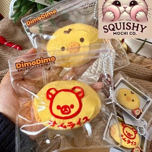 Serie de juguetes blandos con forma de oso tortilla - Juguetes antiestrés realistas inspirados en la comida / Juguete blando con forma de comida japonesa / Juguete antiestrés blando