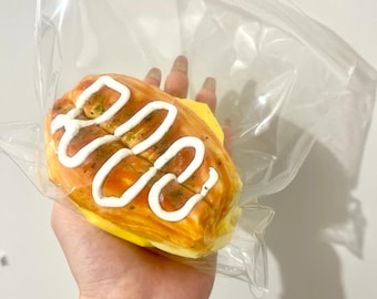 Food Series Squishy – 330g Double-Layer cheesy fried donuts Squishy – Pure Clay Texture| Squishy Stress Relief| Food Inspired Fidget Toy