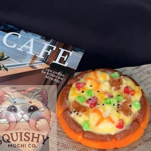 Pizza Squishy Toy Series - Realistic Food-Inspired Stress Toys, Soft and Dense Texture| Squishy Stress Relief| Food Inspired Fidget Toy
