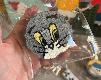 Entzückende handbemalte Katze Maus Squishy Stressabbau - süsses Kawaii Fidget Spielzeug zur Angstlinderung - weiches sensorisches Squeeze-Spielzeug / taba squishy