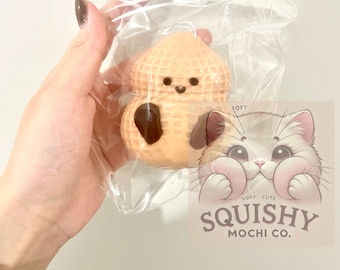Adorable Little peanut squishy Stress Reliever - Cute Kawaii Fidget Toy for Anxiety Relief - Soft Sensory Squeeze Toy /taba squishy
