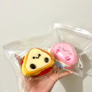 Adorable Six-Layer Sandwich Squishy – Shy Expression – Food-Grade Silicone / Taba squishy/ kawaii squishy/ handmade stress relief toys