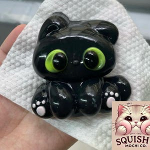 Toothless Dragon Squishy Plush - Cute Black & White Winged Night Fury, Soft Slow Rising Fidget Toy for Anxiety Relief Black