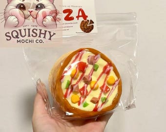 Deep Pan Pizza Squishy Cremige Textur, lebensmittelechtes Silikon | Stressabbau Spielzeug | Ins-Style Ästhetisches Spielzeug | Schreibtisch Spielzeug zum Stressabbau | Geschenke