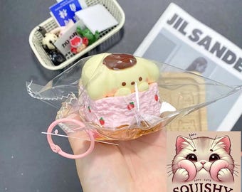 Adorable Pudding cake dog  Perfect for Stress Relief! Stress relief squishy| Portable squishy toy