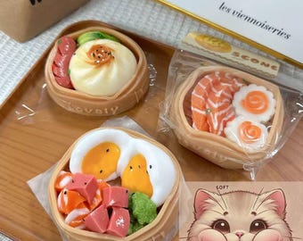 Steamed Food Squishy Toy Series - Realistic Dim Sum & Food-Inspired Stress Toys| Chinese Food Squishy| Squishy Fidget Toy