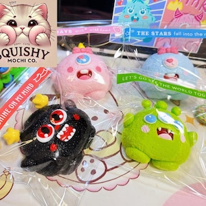 Cute Little Monster Bag Charm/Keychain - 6colors Available /taba squishy/ kawaii squishy