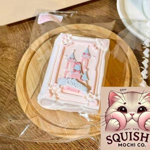 Pink strawberry castle magic book| candy clay texture | Perfect for Stress Relief! Stress relief squishy| Portable squishy toy | Fidget toys