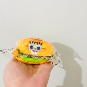 Food Series Squishy – sponge burger Squishy – Pure Clay Texture| Squishy Stress Relief| Food Inspired Fidget Toy