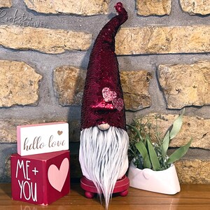 Handmade Valentine Gnome | Valentines Day Gnome | Valentine Gift | Handmade Gnome | Farmhouse Valentine | Valentines Day Decor | Gnome Decor