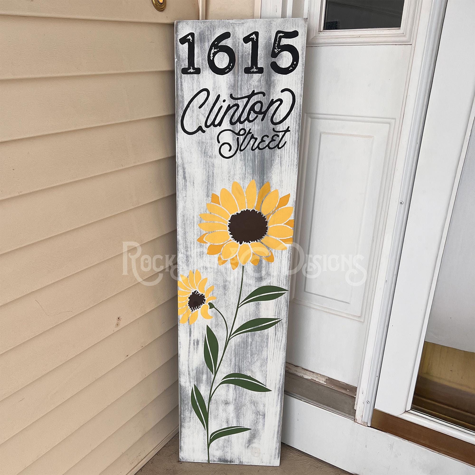 Reversible Personalized Porch Sign: Hand-painted Wood Welcome