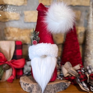 Santa Gnome | Winter Gnome | Christmas Gnome | Handmade Gnome | Farmhouse Christmas | Christmas Decor | Gnome Decor | Farmhouse Winter Gnome