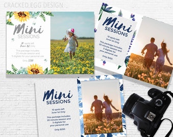 Mini Session Templates, Flower Fields Minis, Pricing Sheet, Social Media Template, For Photographers, Mini Sessions, Fonts Included