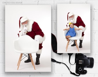 Digital Backdrop, Simple and Clean, Santa with White Chair, Shhhh!, Newborn Photographer, Xmas, Photography, Photographer Studio, Jpeg, jpg