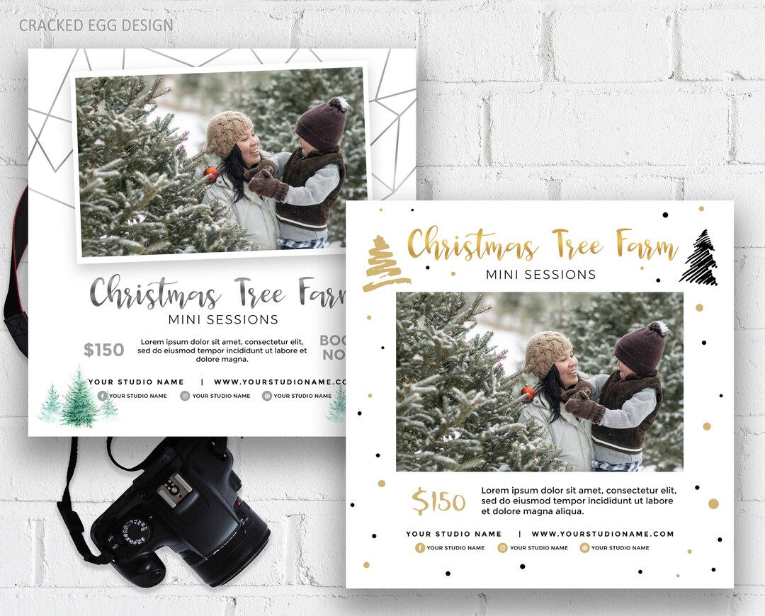 Christmas Tree Farm Mini Session Template Xmas PSD for - Etsy