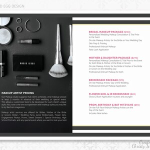 Makeup Artist Brochure or Photographer Pricing Sheet Sephora - Etsy