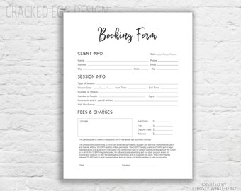 Contract Template for Photographers, Photography Contract, Invoice, Business Contract, PDF, JPG, NO Photoshop necessary!