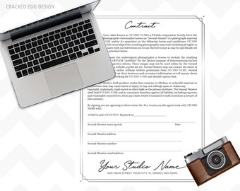 Second Shooter Contract For Photographers, Ideal for Wedding Photogs, Terms, Rates, Pay Rate, Copyrights, Wedding Photography, Photoshop