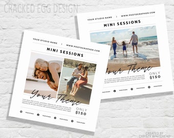Mini Session Template, Square Template, Instagram Template, Mini Session, PSD Template, Marketing Template, Photography Template