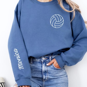 Personalized Volleyball Sweatshirt, Custom Name Volleyball Sweatshirt, Volley ball Player Gift, High School Volleyball Tee, Teen Volleyball