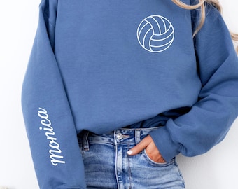 Personalized Volleyball Sweatshirt, Custom Name Volleyball Sweatshirt, Volley ball Player Gift, High School Volleyball Tee, Teen Volleyball
