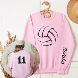 Custom Name Volleyball Sweatshirt, Personalized Volleyball Tee, High School Volleyball Sweatshirt, Volley ball Player Gift, Teen Volleyball