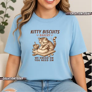 Comfort Colors,Funny,Kitty Biscuits,Bakery Shirt,Cat,Baking Shirt,Cute Cat,Gift For Cat & Pet Lovers.