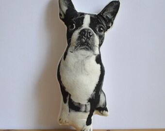 Silkscreen Boston Terrier Pillow
