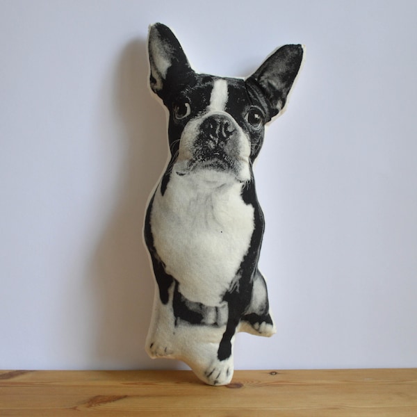 Silkscreen Boston Terrier Pillow