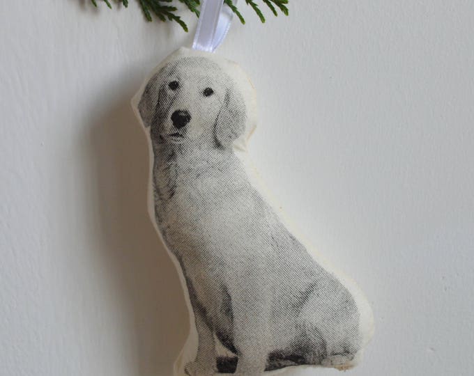 Silkscreen Golden Retriever Ornament