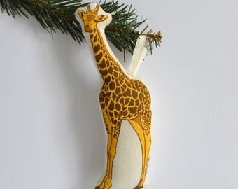 Silkscreen Giraffe Ornament