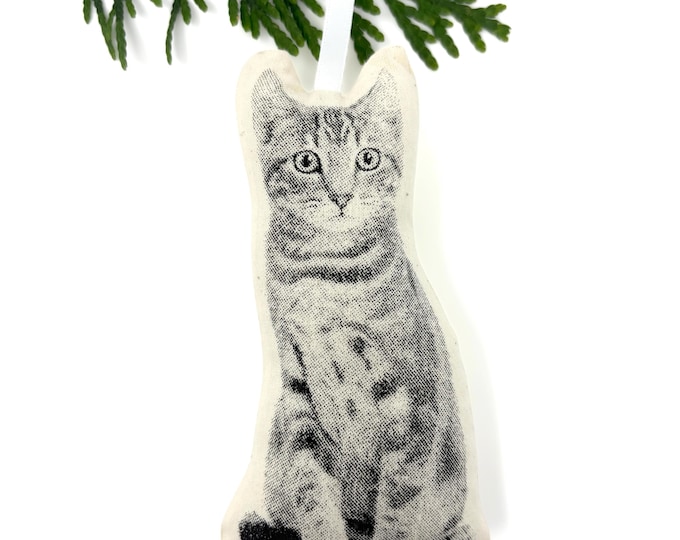 Silkscreen Cat Ornament