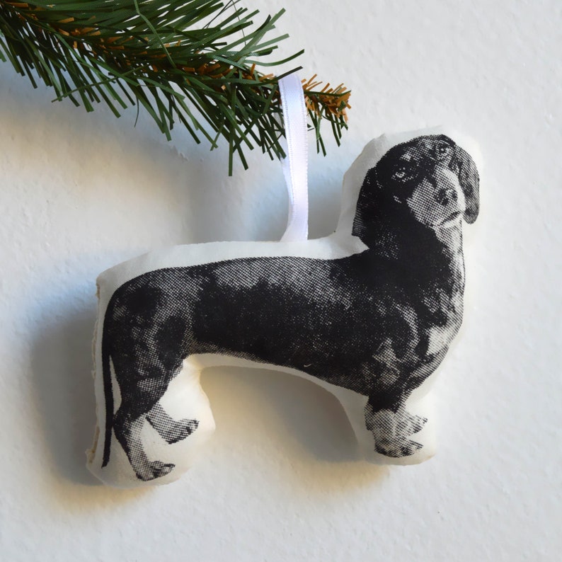 Silkscreen Dachshund Ornament image 1