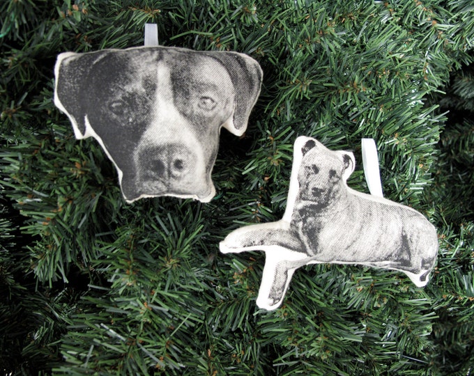 Custom Silkscreen Pet Ornament, Personalized Cat Ornament, Personalized Dog Ornament, Pet Portrait, Pet Memorial Gift
