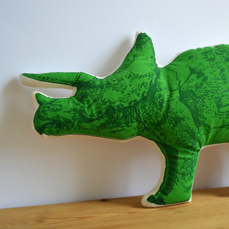 Silkscreen Triceratops Pillow | Etsy