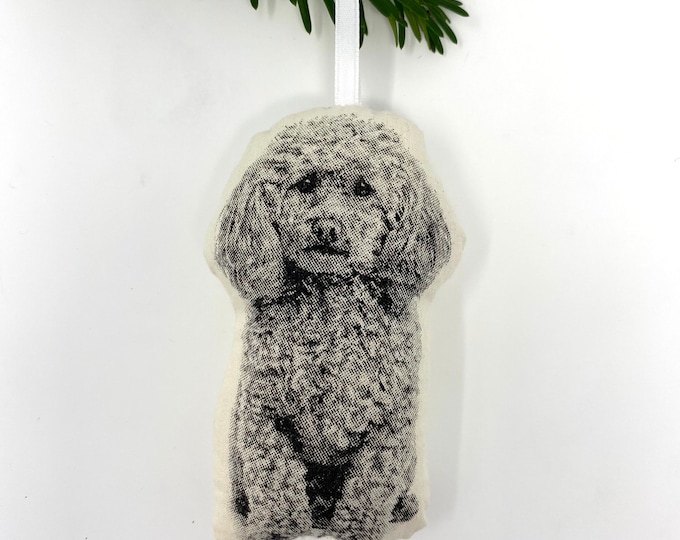 Silkscreen Poodle Ornament