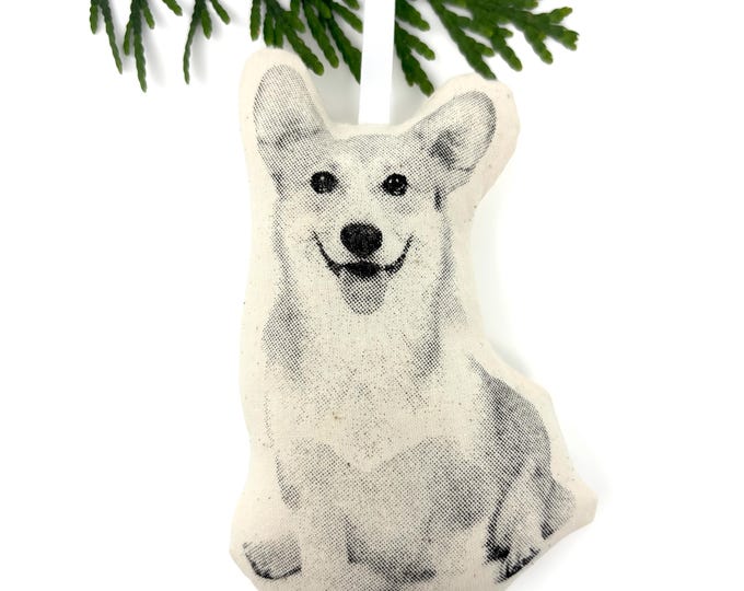 Silkscreen Corgi Ornament