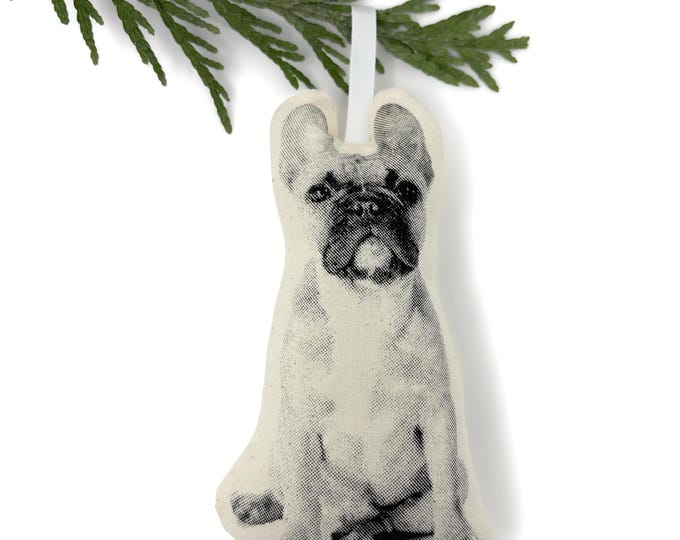 Silkscreen French Bulldog Ornament