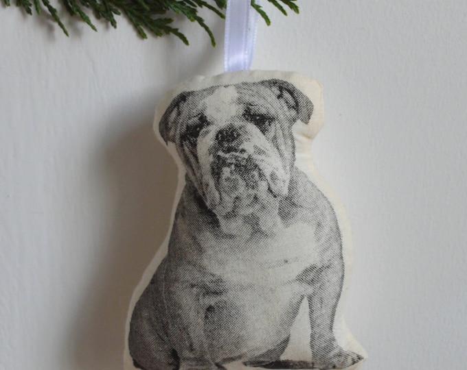 Silkscreen Bulldog Ornament