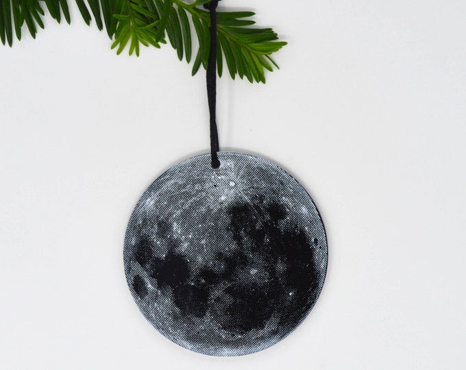 Plexi Silkscreen Full Moon Ornament