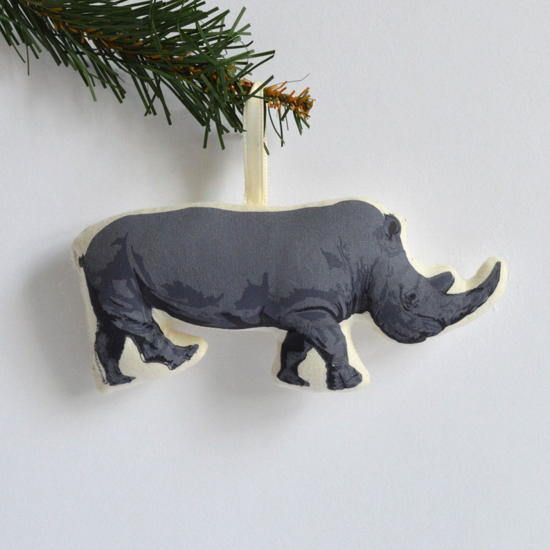 Silkscreen Rhino Ornament image 1