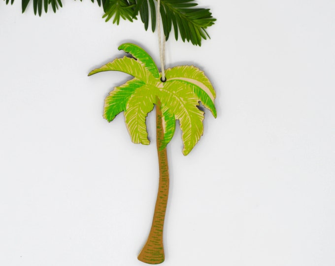 Wooden Palm Tree Ornament