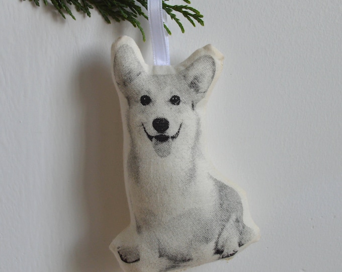 Silkscreen Corgi Ornament