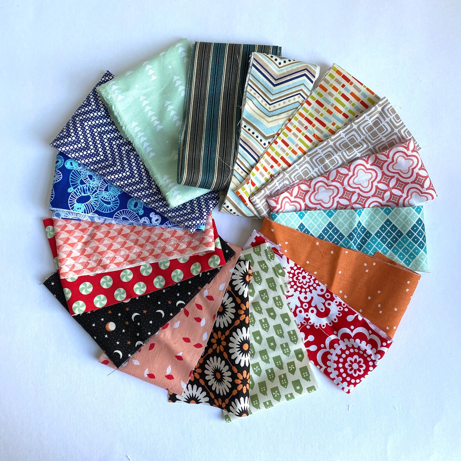 Pattern Quilting Cotton Fabric Scrap Bag 8oz Etsy