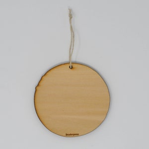 Wooden Silkscreen Orange Slice Ornament image 4