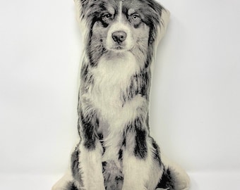 Silkscreen Australian Shepherd Pillow