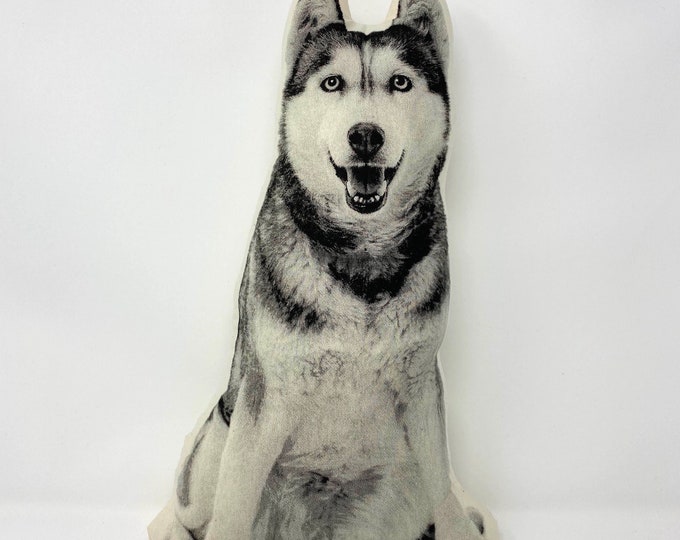 Silkscreen Siberian Husky Pillow