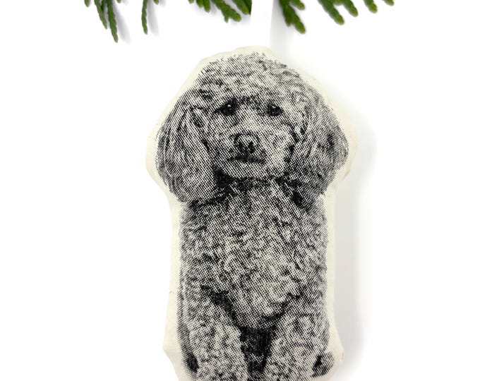 Silkscreen Poodle Ornament
